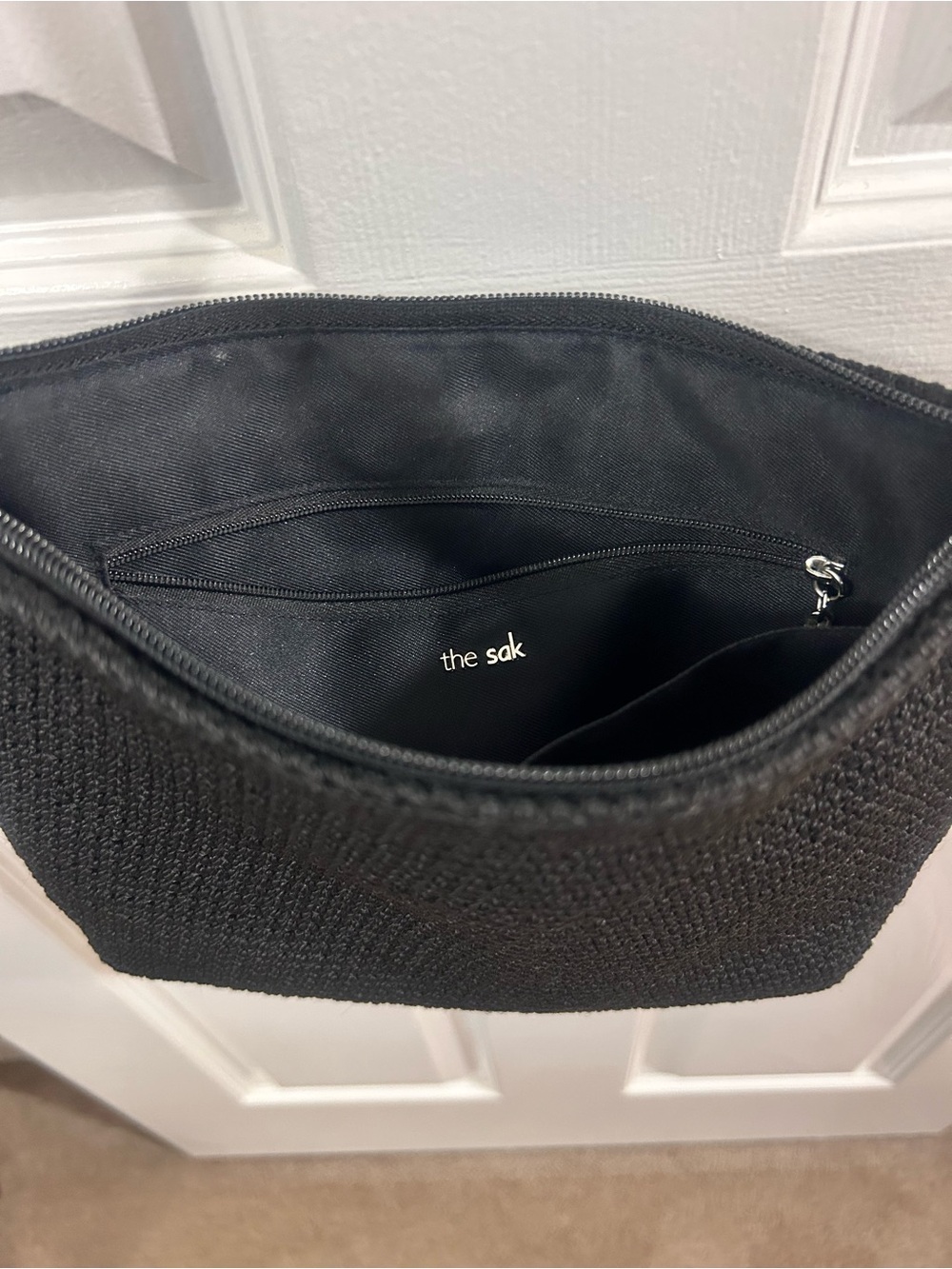 The Sak Black Woven Crossbody